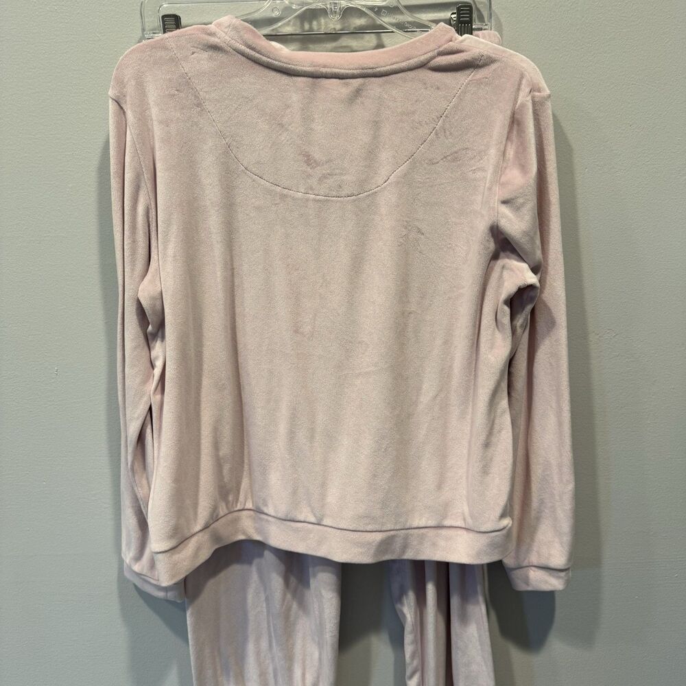 Juicy Couture Velour Lounge Set Studded Jogger Pants Pink Y2K Pjs Women Medium - Picture 3 of 11